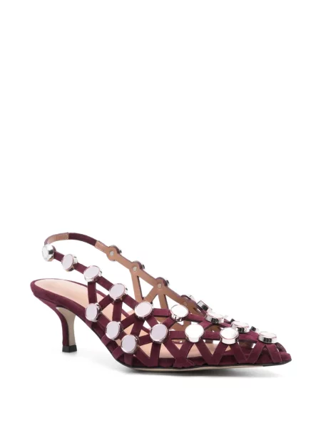 Pantofi cu toc The Attico slingback violet