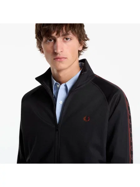 Fred Perry μπλούζα με ανδρική μαύρο