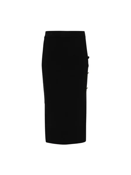 Spódnica jeansowa Versace Jeans Couture z wysoką talią z logo czarna