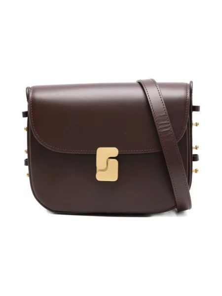 Torebka crossbody Soeur skórzana brązowa