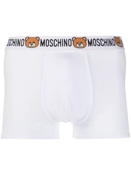 Boxeri Moschino cu imagine teddy alb