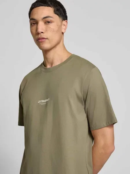 T-shirt z logo i okrągłym dekoltem Jack & Jones