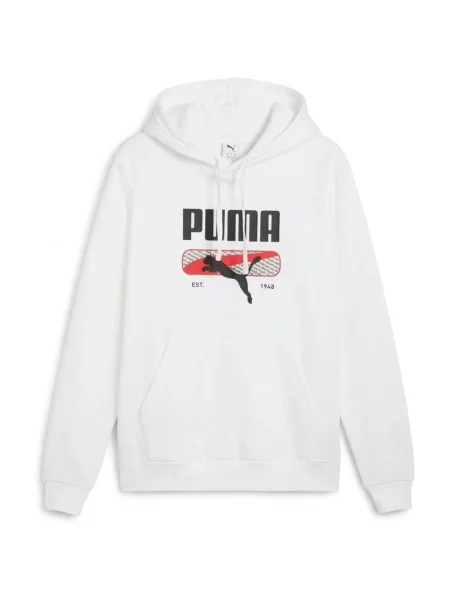 Majica s kapuljačom Puma s autogramom bijela