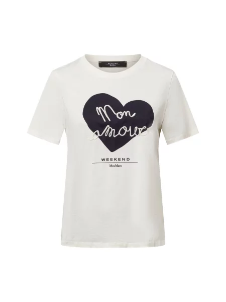 T-shirt z nadrukowanym motywem i logo model ‘TEIERA’ Max Mara Weekend biała