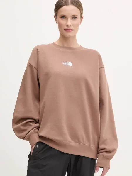 Суитчър The North Face с апликация кафяво