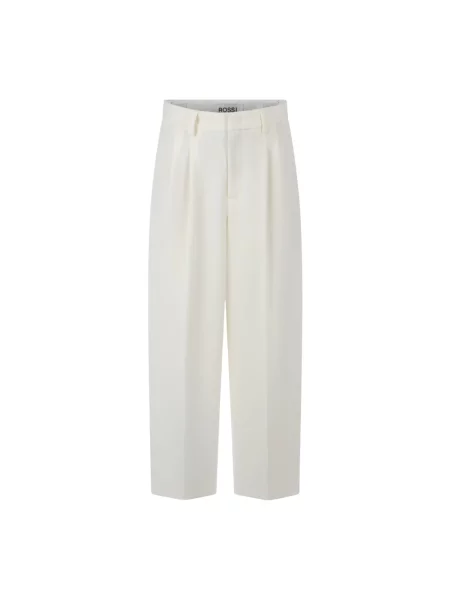 Spodnie Rossi o krotszym kroju białe