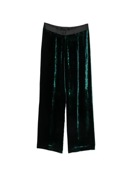 Pantaloni Forte_forte de catifea verde