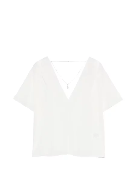 Bluză Patrizia Pepe cu decolteu în V alb