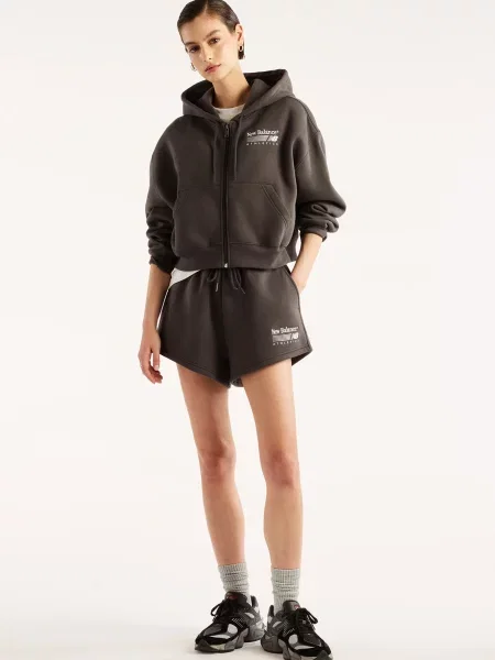 Флісове худі New Balance сіре