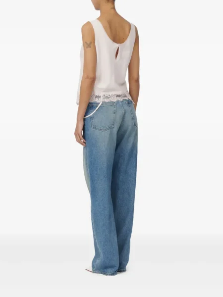 Top Mm6 Maison Margiela din dantelă roz