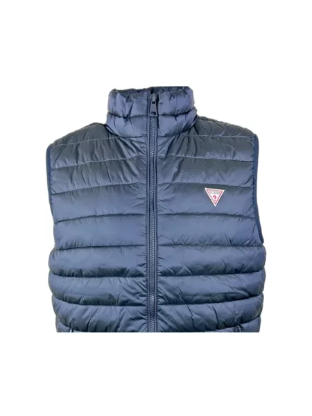 Talia kamizelka jeansowa Guess Jeans z kapturem elegancka niebieska
