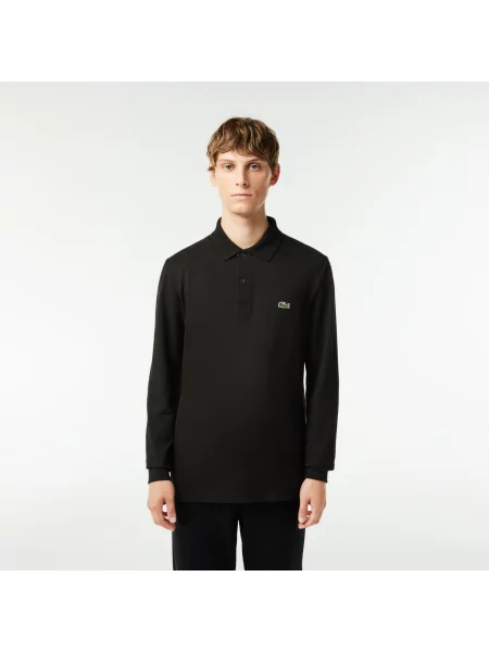 Lacoste Koszulka Polo Z Długim Rękawem Regular Fit czarna