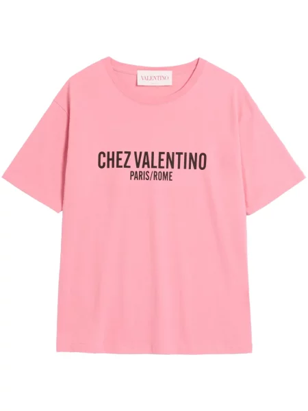 Tricou Valentino Garavani cu imagine roz