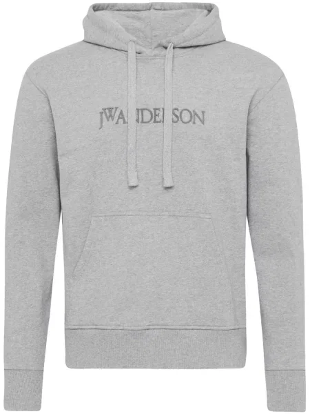Hanorac cu glugă Jw Anderson cu broderie gri