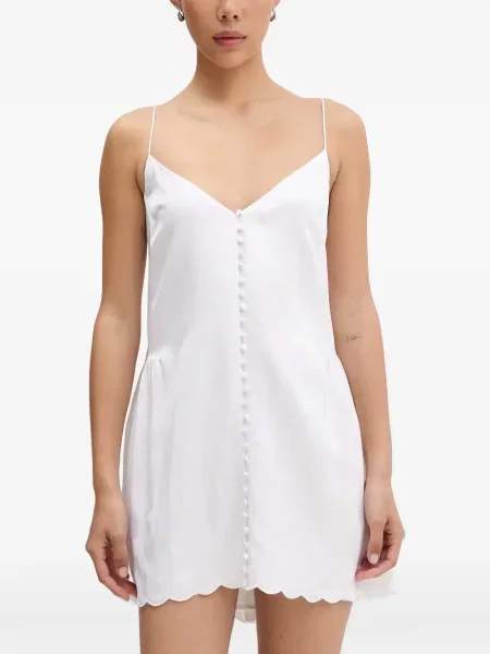 Rochie mini Rotate Birger Christensen din satin alb
