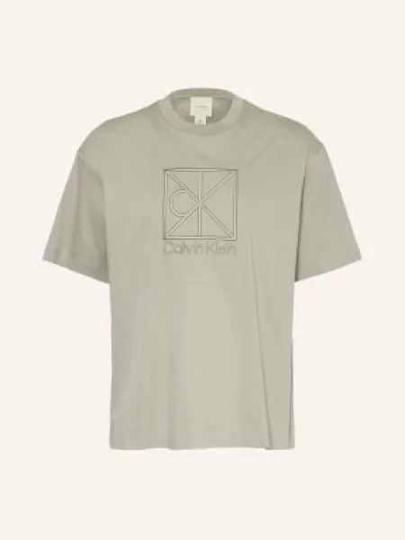 Calvin Klein t-shirt zielony gładki khaki