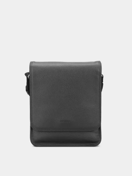 Кожаная сумка через плечо Picard черная