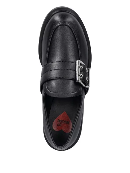 Pantofi loafer Love Moschino cu cataramă negru