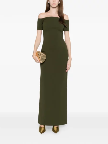 Rochie maxi Solace London de costum verde