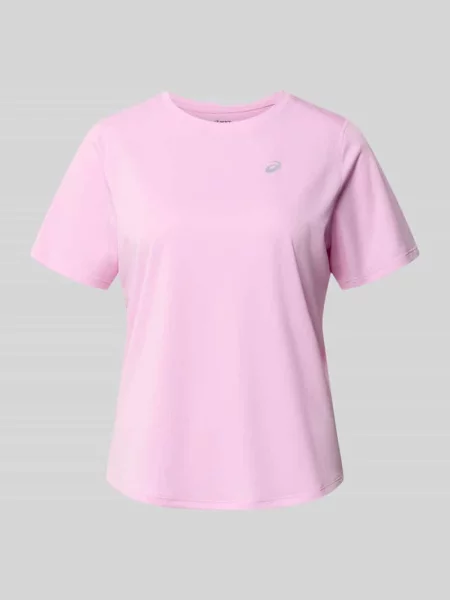 Męski t-shirt o kroju regular fit z nadrukiem z logo Asics różowa