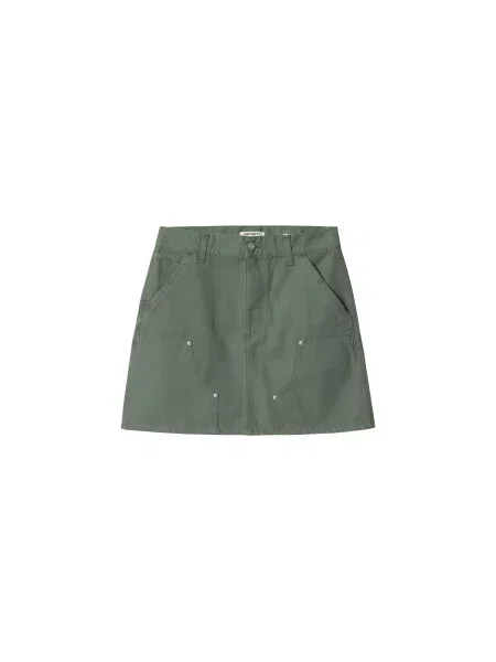 Carhartt WIP spódnica jeansowa Maeve Double Knee Skirt midi prosta zielony
