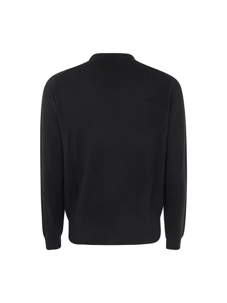 Sweter Filippo De Laurentiis z długim rękawem z okrągłym dekoltem casual brązowy