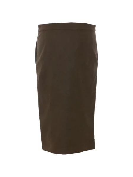 Fustă din piele Pinko asimetrică verde
