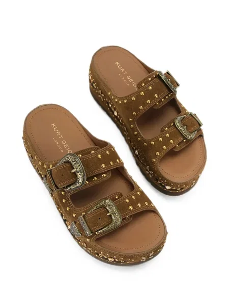 Sandale Kurt Geiger London cu platformă cu cataramă maro