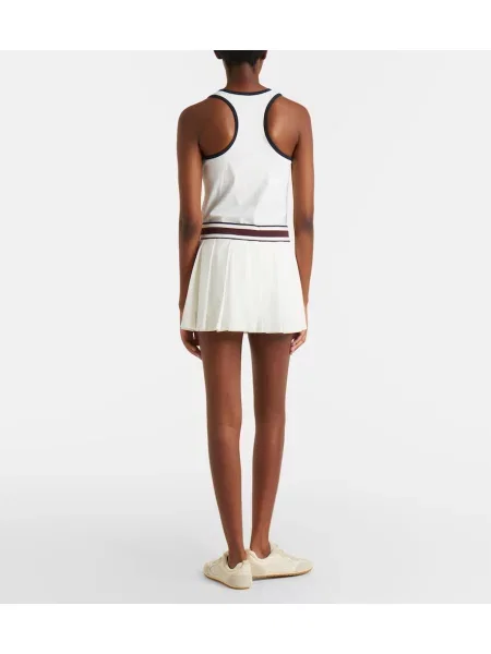 Fustă Tory Burch cu dungi tenis alb