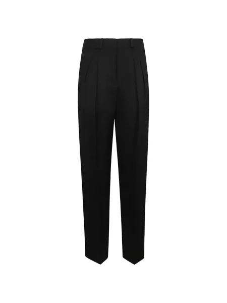 Pantaloni Loulou din țesătură twill negru
