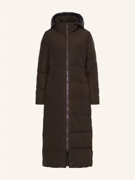 Canada Goose Péřový Kabát Mystique S Odnímatelnou Kapucí tmavě hnědá