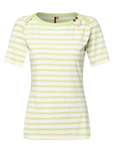 Ragwear Koszulka Marina Kobiety biały|zielony w paski S biała