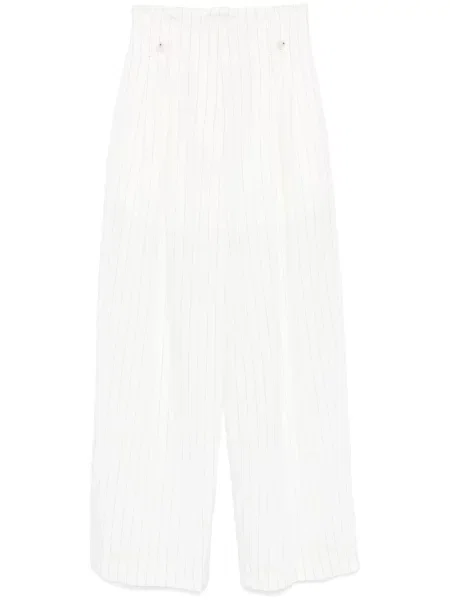 Pantaloni Nanushka alb
