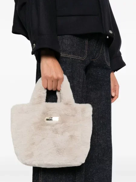 Geantă shopper Herno cu blană