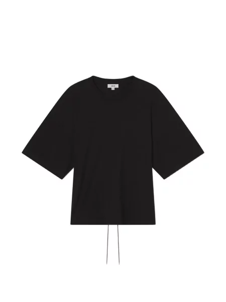 Koszulka Agolde sznurowana koronkowa czarna