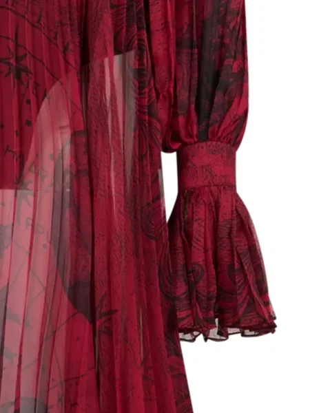 Rochie maxi Philipp Plein cu imagine roșu