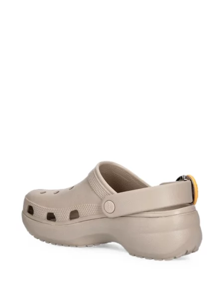 Papuci tip mules Crocs cu platformă cu cataramă