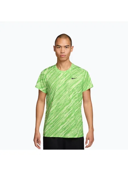 Tricou de tenis pentru bărbați Nike Court Dri-Fit Victory Print mean green/black negru