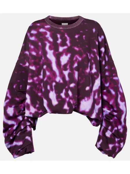 Hanorac Dries Van Noten cu imagine drapat roz