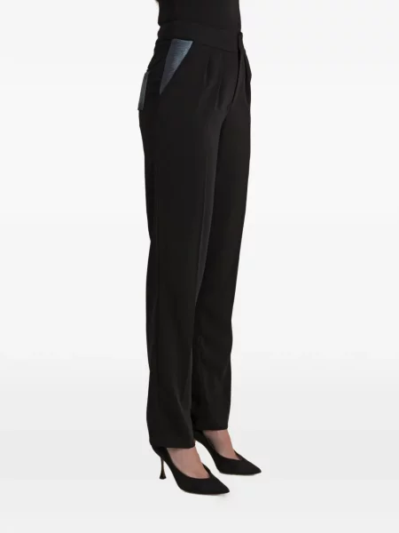 Pantaloni Contessa Mills cu franjuri albastru