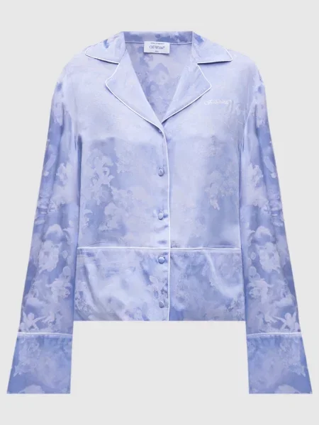 Блуза у візерунок в стилі фрески Off-white фіолетова