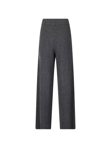 Pantaloni Weekend Max Mara tricotate cu cordon gri