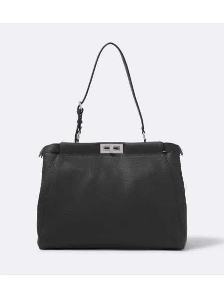 Geantă Fendi Peekaboo din piele negru
