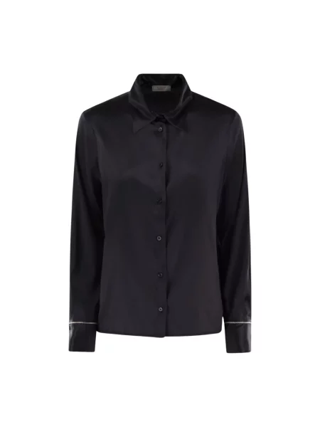 Koszula Peserico z długim rękawem niebieska