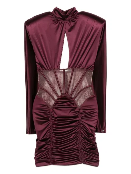 Mała sukienka mini Nissa koronkowa garniturowa czerwona