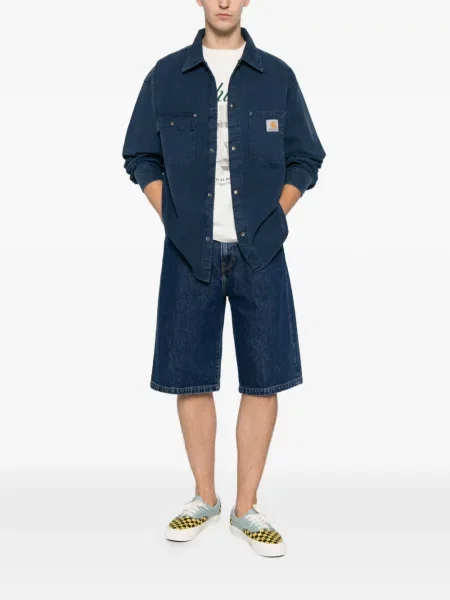 Džinsiniai šortai Carhartt Wip akmenys mėlyna