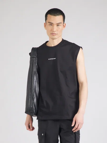 G-STAR Tricou negru alb