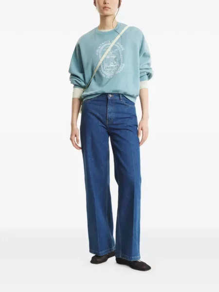 Hanorac Maison Kitsune cu imagine albastru