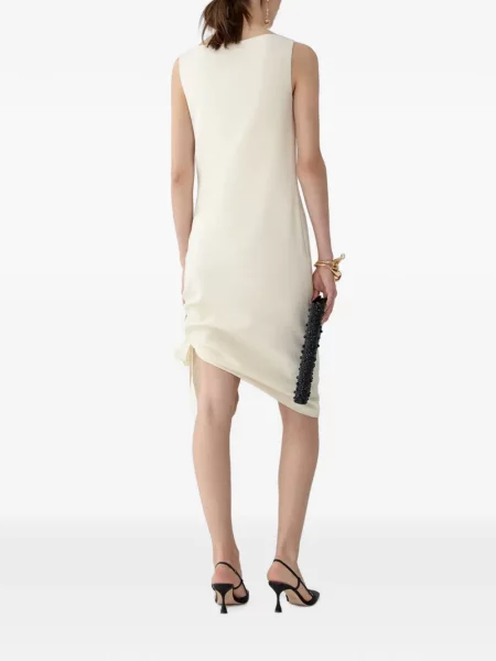 Scurt rochie Carolina Herrera asimetrică alb