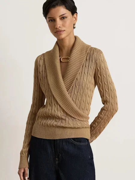 Lauren Ralph Lauren pulover pentru femei cu maro
